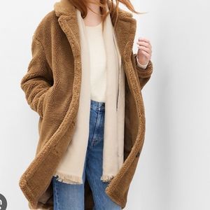Gap Brown Cozy Sherpa Teddy Coat